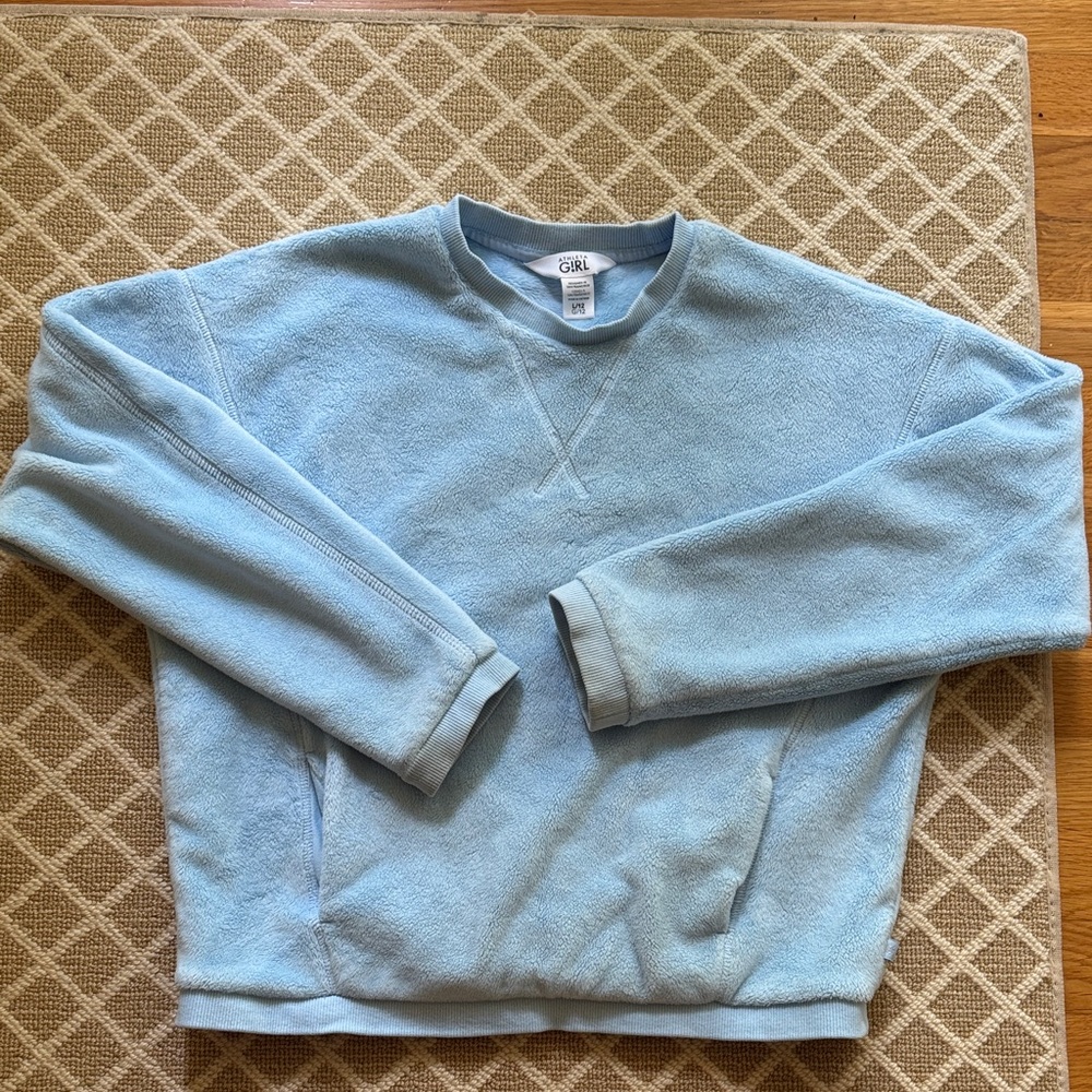 Athleta Girl Sky Blue Crewneck Fleece L/12